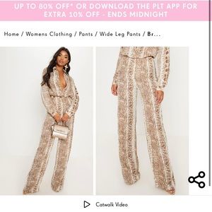 PrettyLittleThing wide leg pants